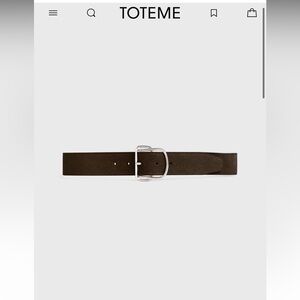 Toteme Brown Suede Swirl Belt 80